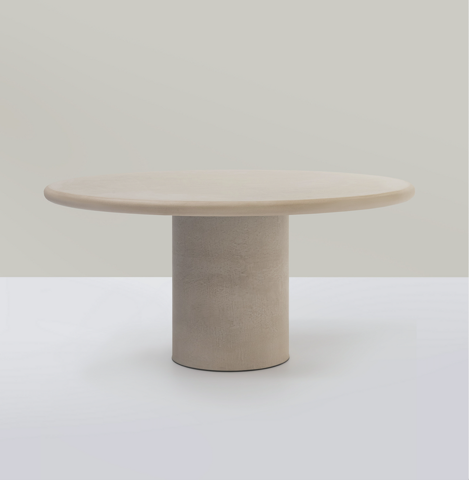 OOL 80/180 ROUND SAND DINING TABLE
