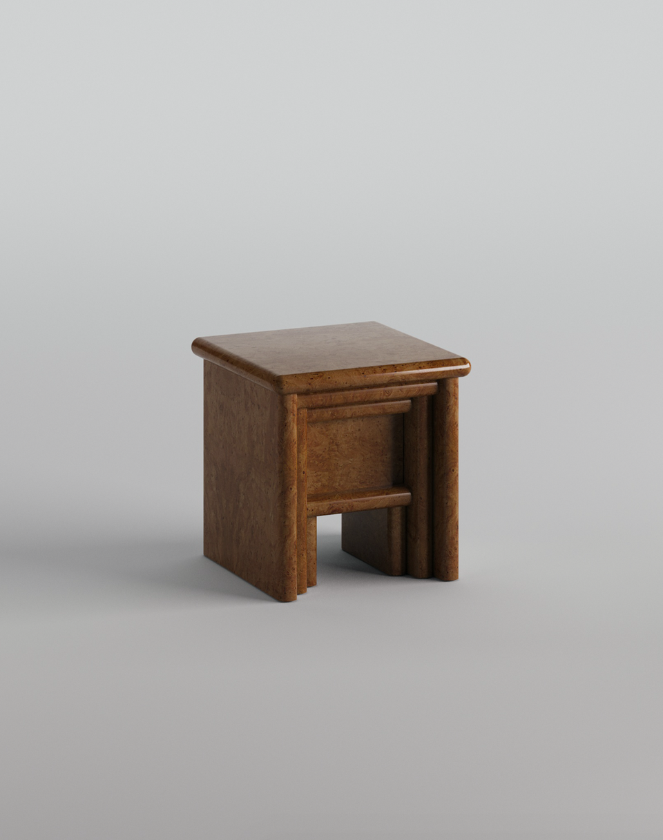 COLUMN ROOT WOOD SIDE TABLE