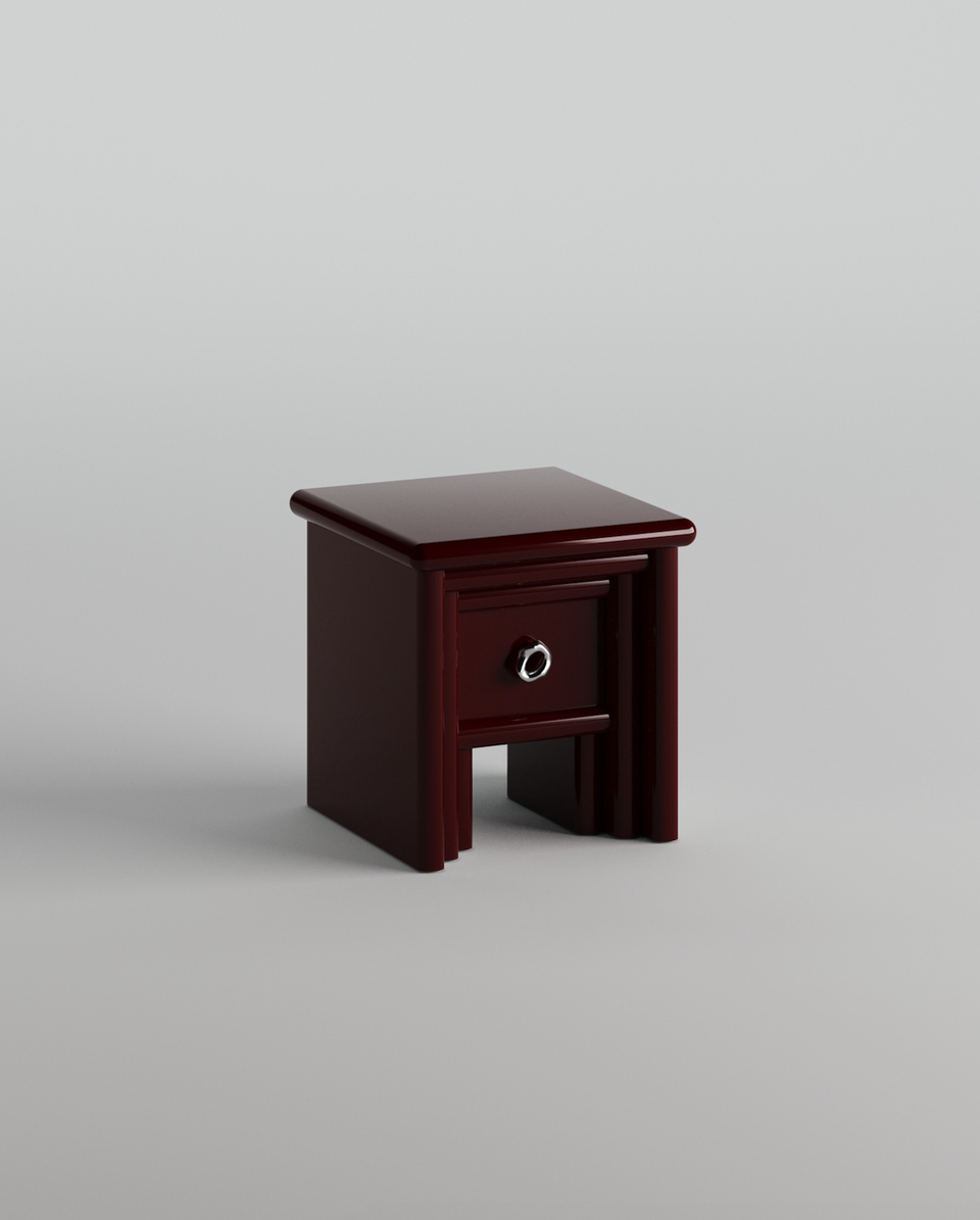 COLUMN LACQUER SIDE TABLE