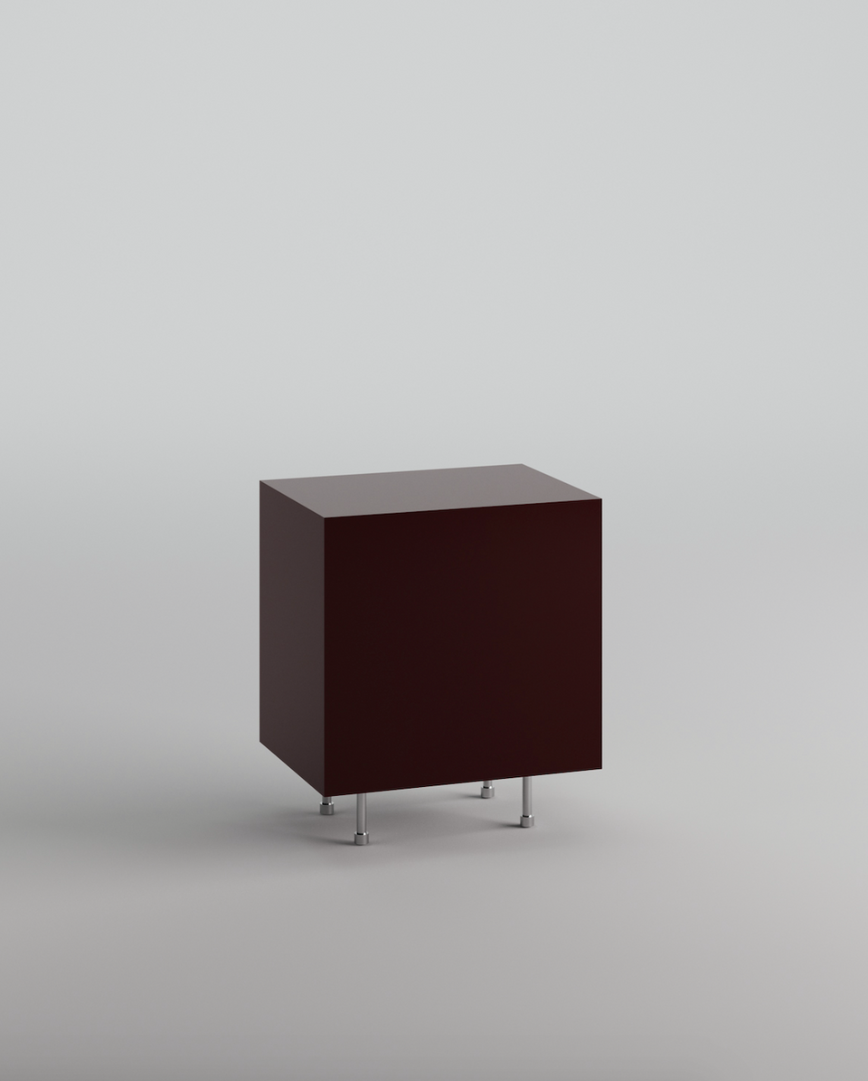 LOOP LACQUER STEEL SIDE TABLE