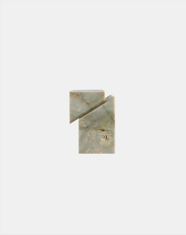 MALLOW GREEN ONYX SIDE TABLE