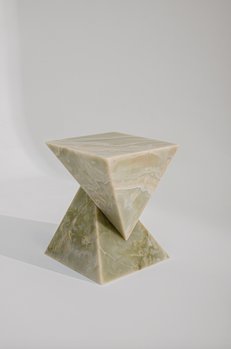 ASH GREEN ONYX SIDE TABLE