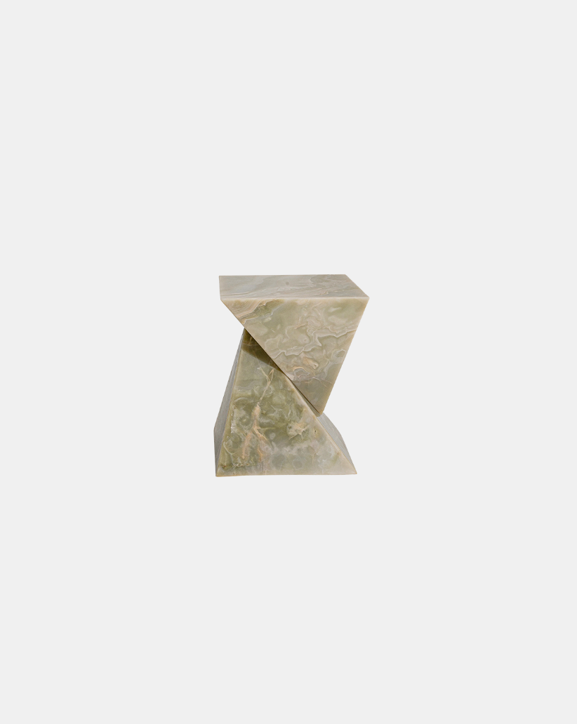 ASH GREEN ONYX SIDE TABLE