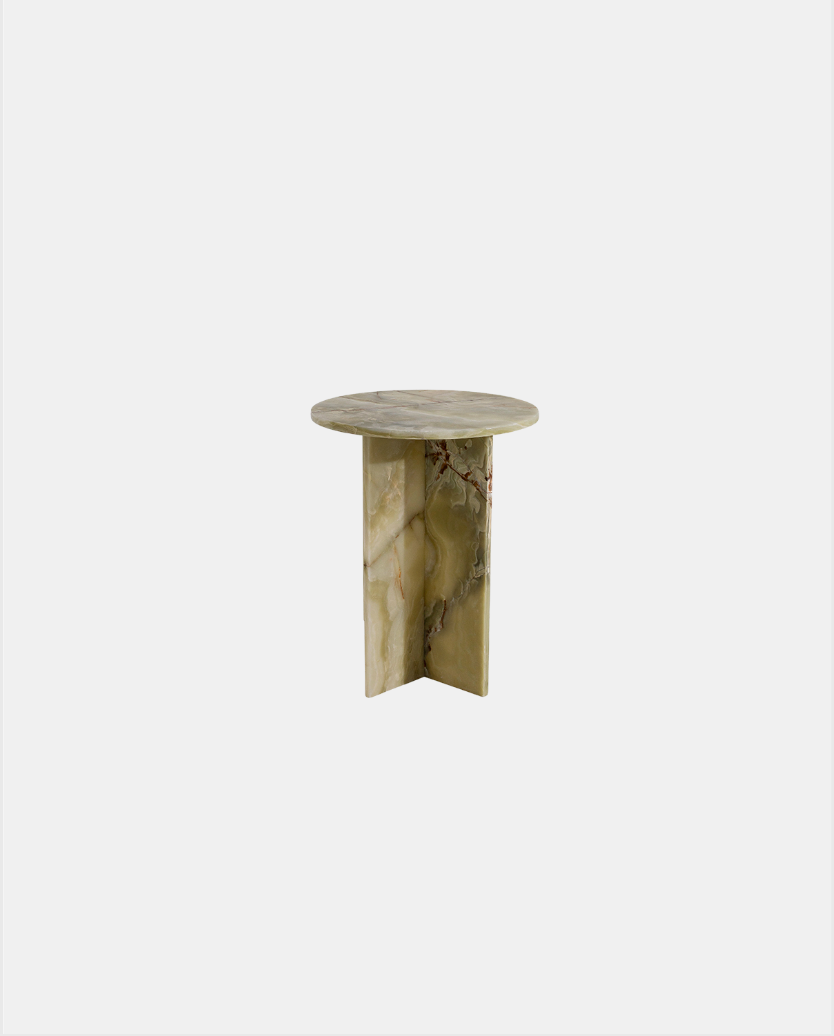 GUMMY GREEN ONYX SIDE TABLE