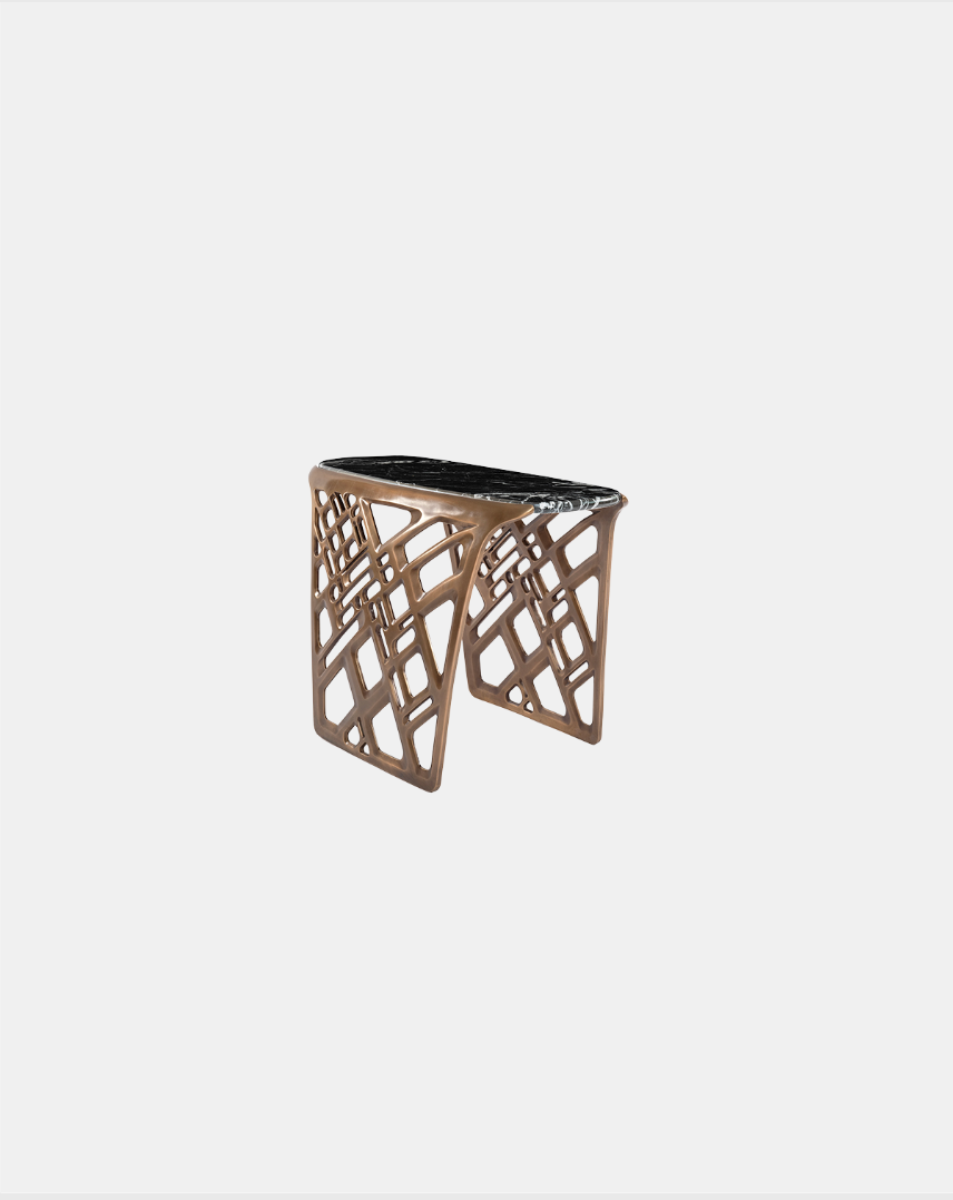 GOSSAMER NERO MARQUINA SIIDE TABLE