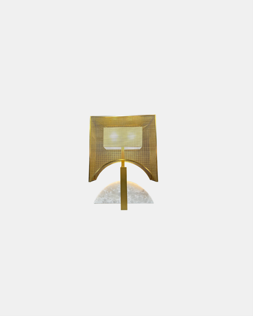 CRESCENT IN SQUARE TABLE LAMP