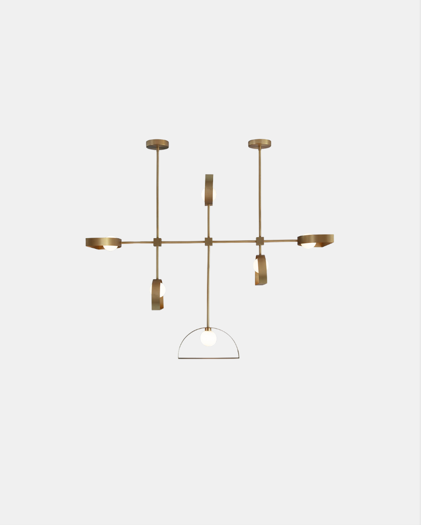 SPHERE AND CUT CIRCLE PENDANT LIGHT