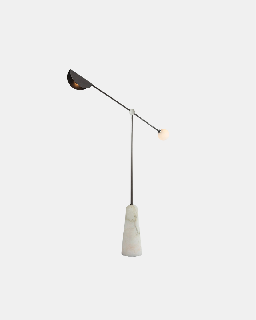 BALANCE WHITE MARBLE FLOOR LAMP
