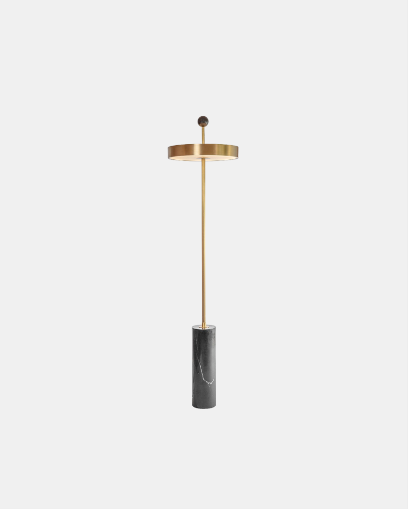 DISC AND BALL FLOOR LAMP