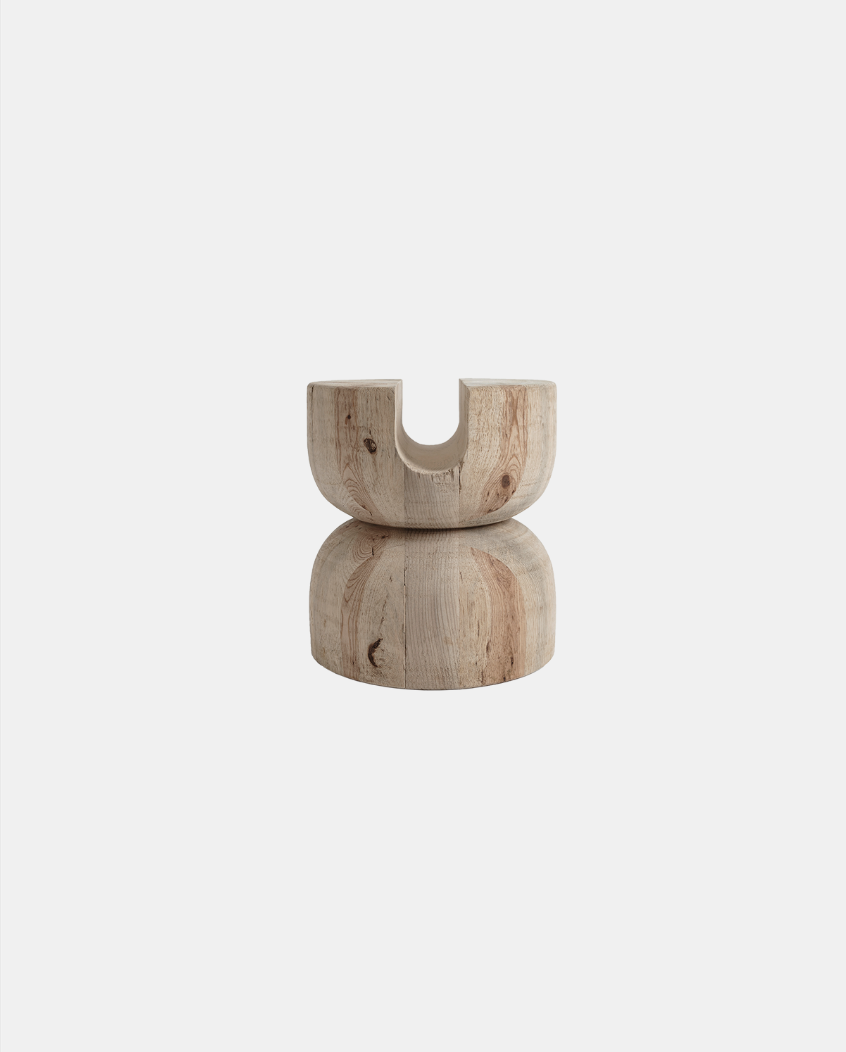 NERU TOTEM 1 RADIATA WOOD STOOL