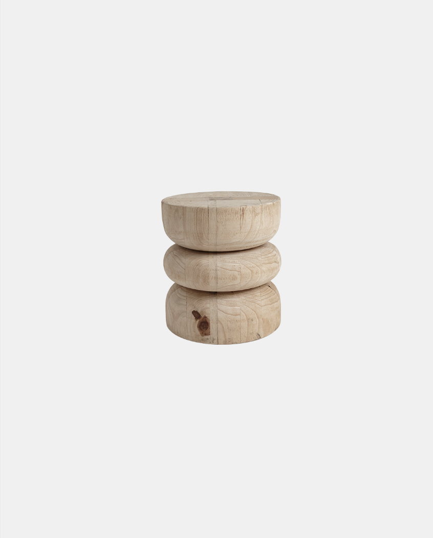 NERU TOTEM 3 RADIATA WOOD STOOL