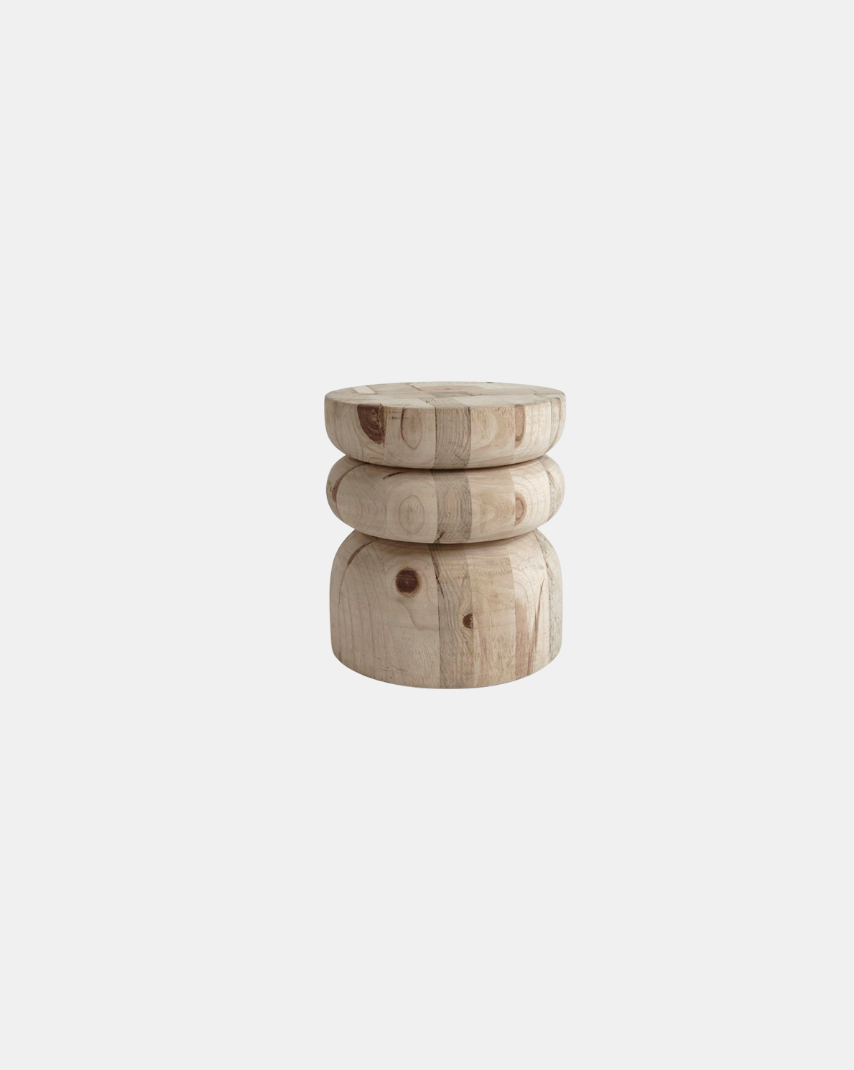 NERU TOTEM 4 RADIATA WOOD STOOL