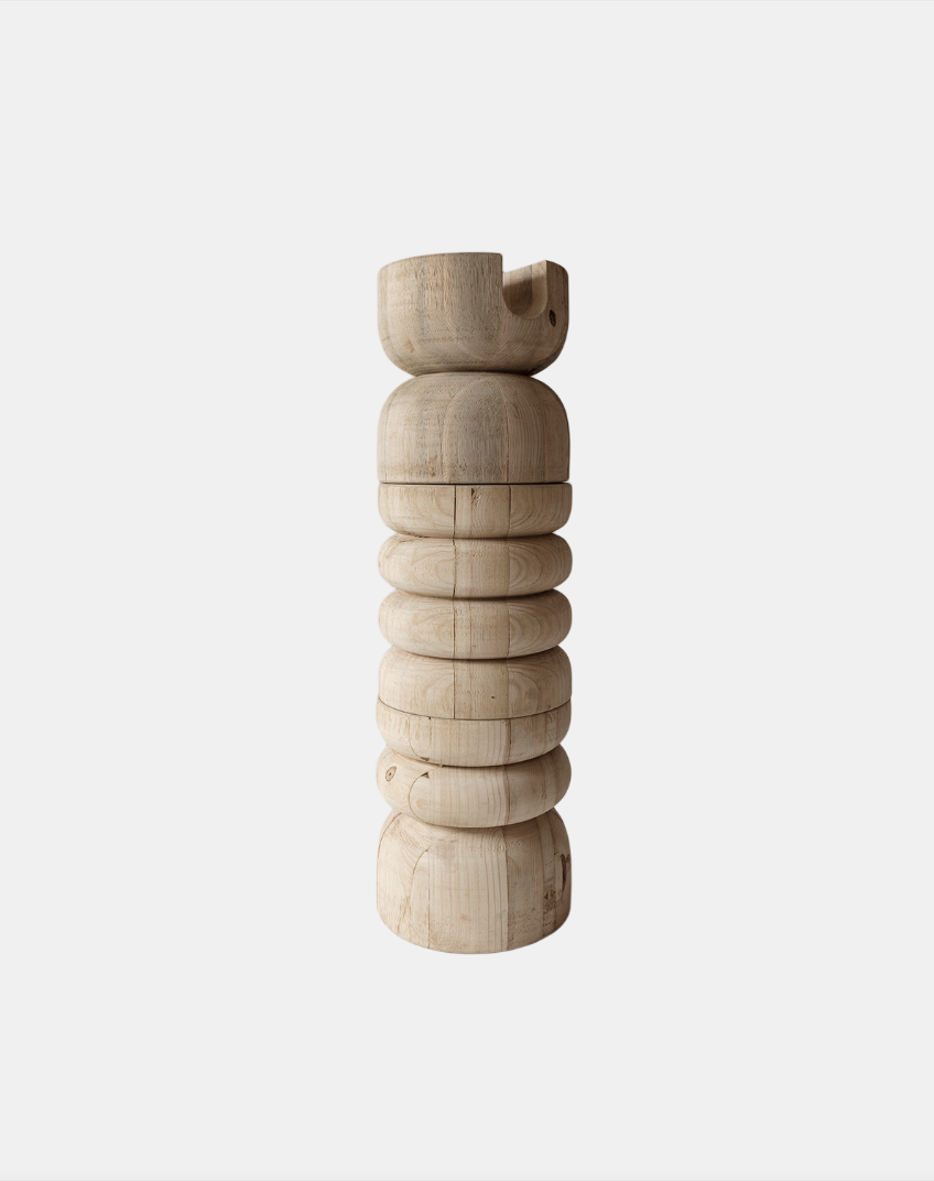 4 NERU RADIATA WOOD TOTEM