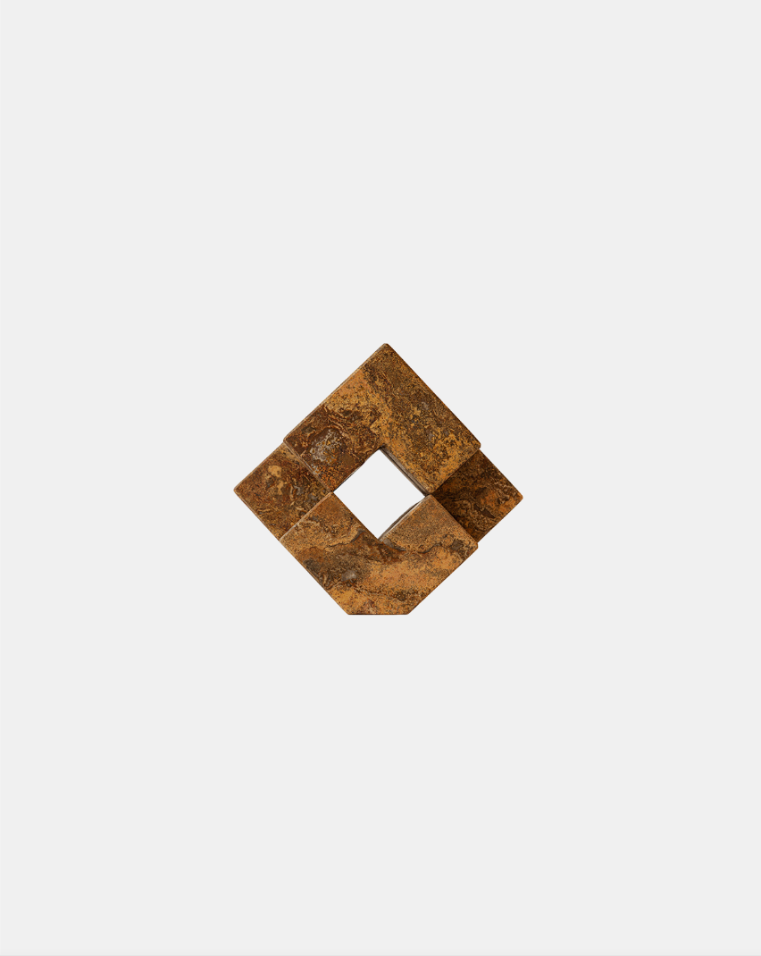 GRECA RED TRAVERTINE CUBE