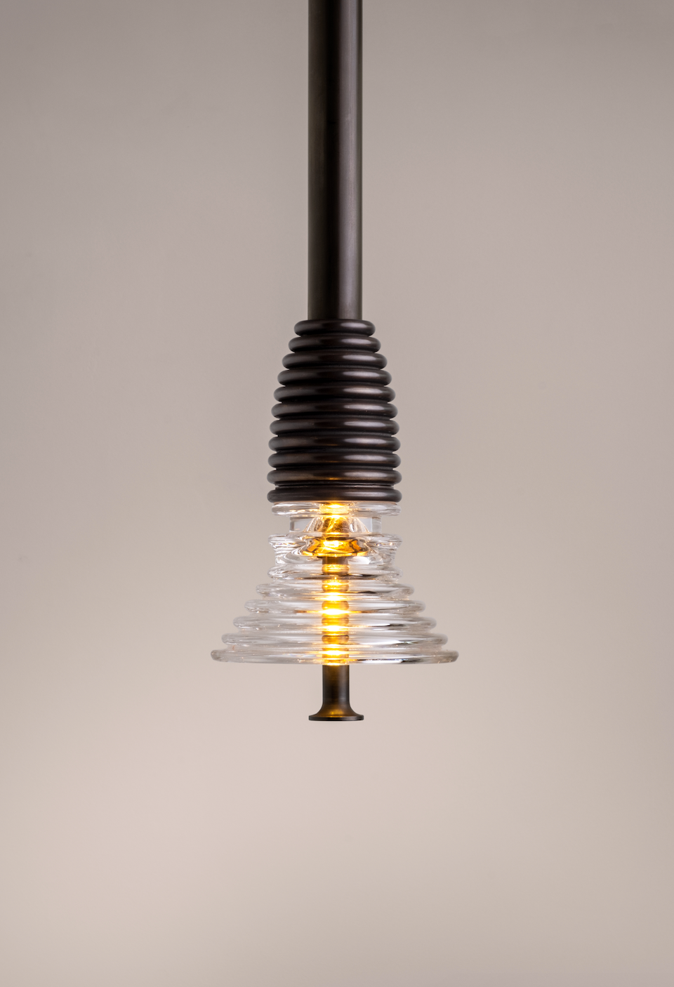 INSULATOR DARK PATINATED BRASS PENDANT A