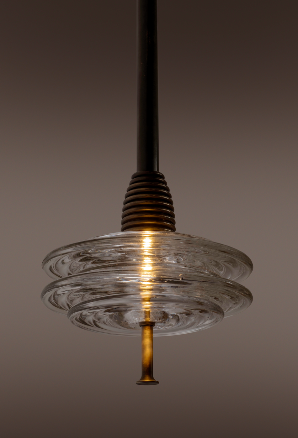 INSULATOR DARK PATINATED BRASS PENDANT CD