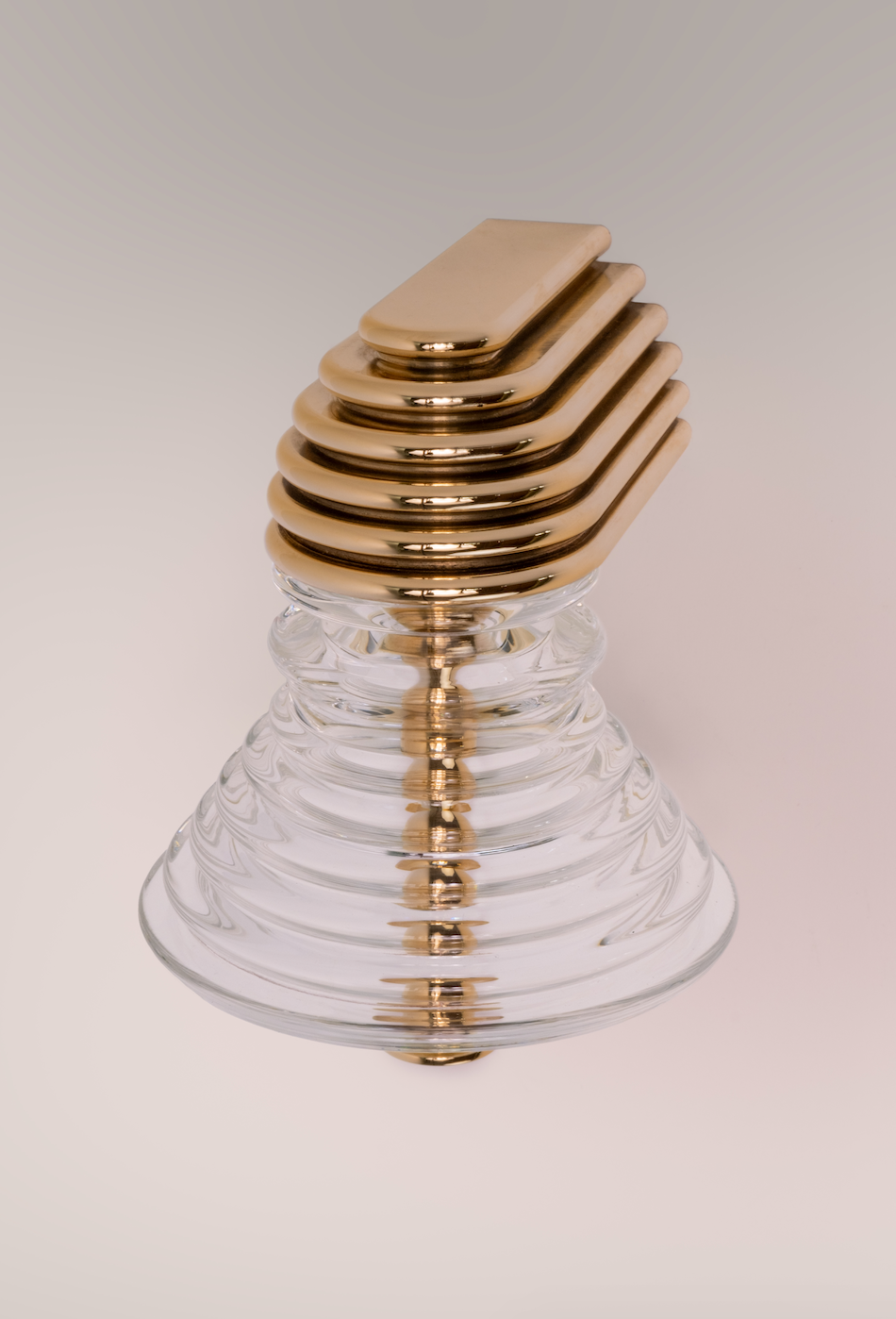 INSULATOR POLISHED BRASS SCONCE A