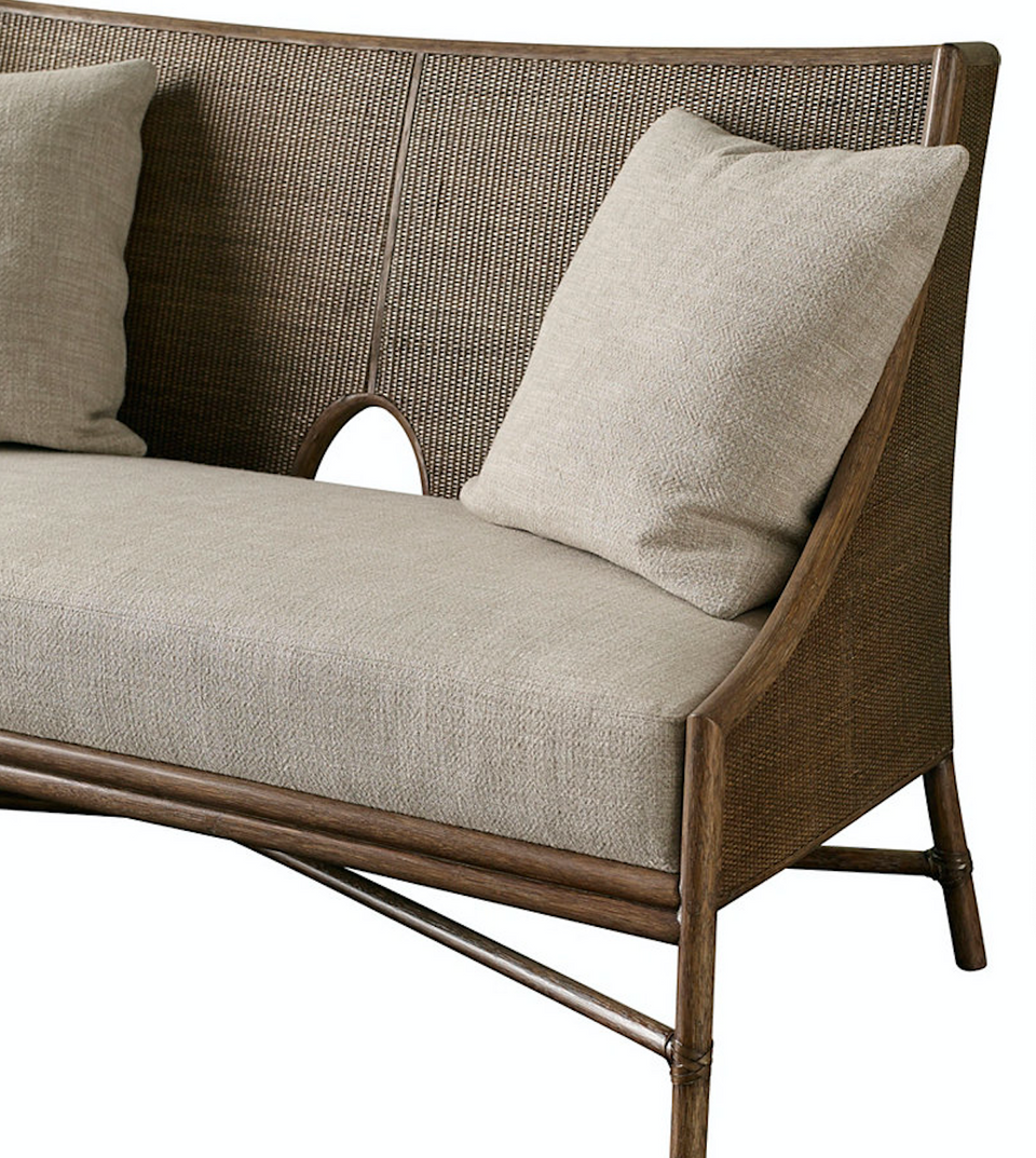 OPEN OVAL CANED BANQUETTE