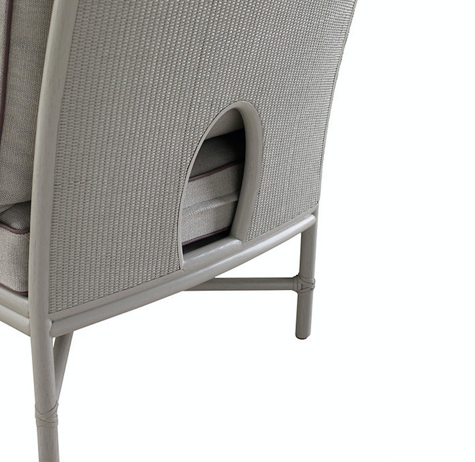 OPEN OVAL CANED CHAISE LOUNGE