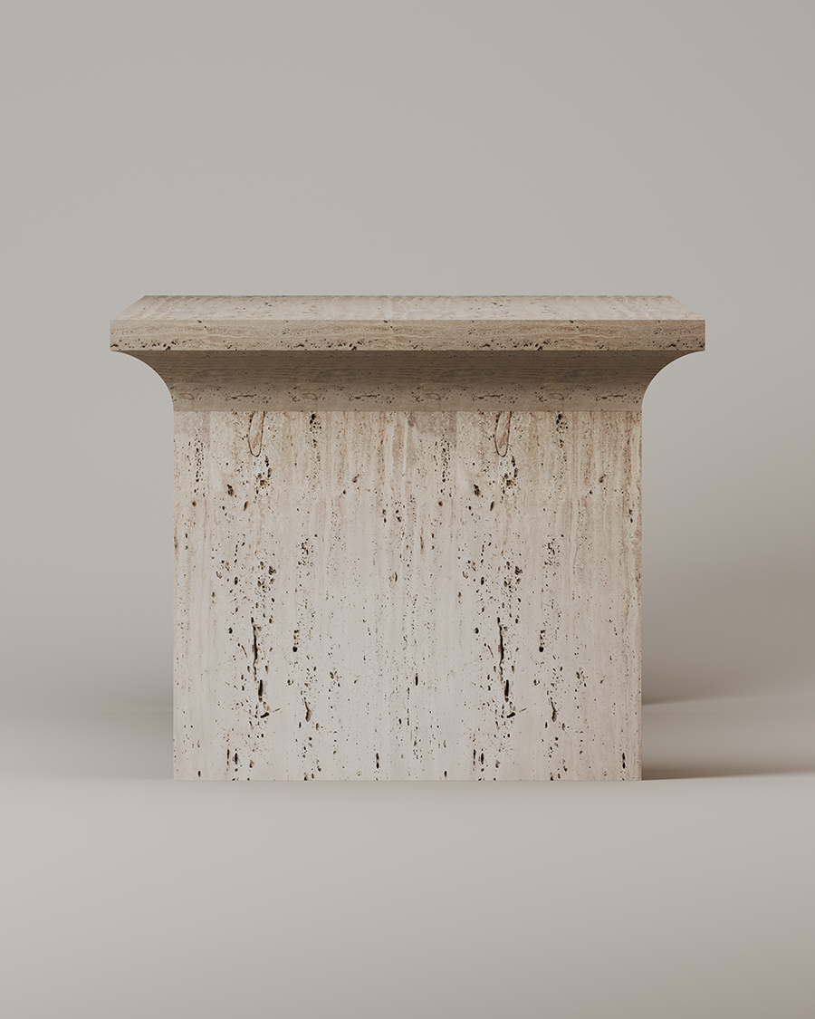 ARCUS TRAVERTINE DINING TABLE