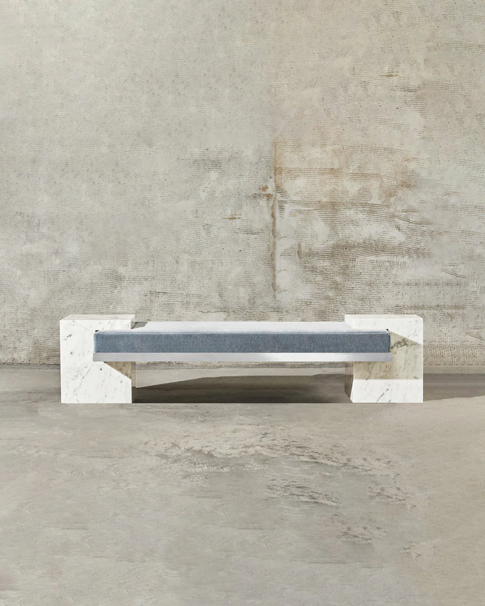 COEXIST BENCH IN CARRARA MARBLE