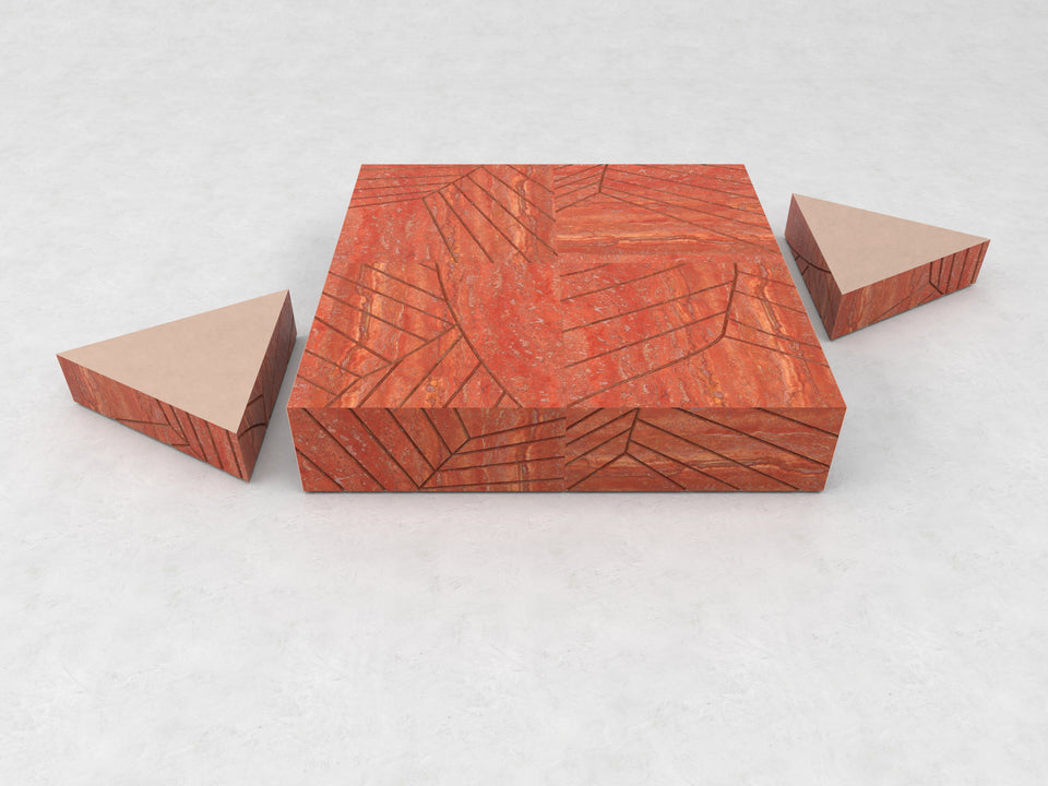 FOGLIE TRAVERTINE RED T15, S25 - 120, T15