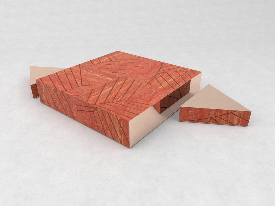FOGLIE TRAVERTINE RED T15, S25 - 120, T15