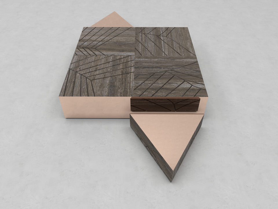 FOGLIE TRAVERTINE TITANIUM AND COPPER T15, S25 - 120, T15