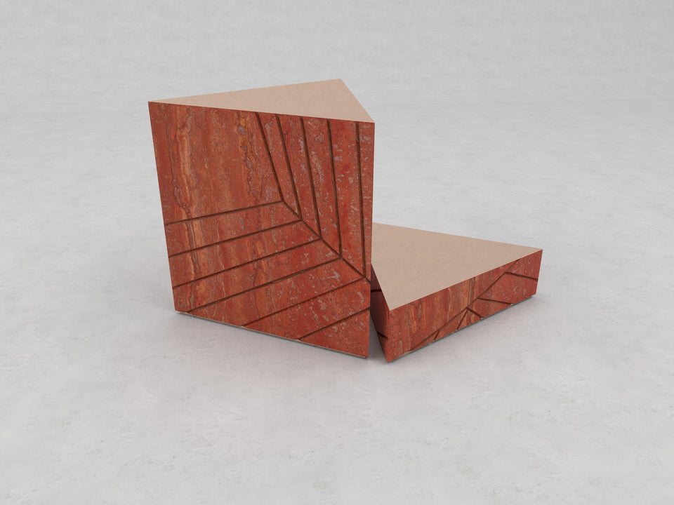 FOGLIE TRAVERTINE RED T60, T15