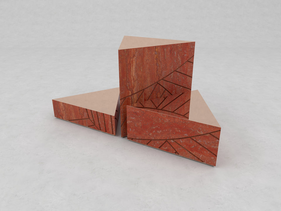 FOGLIE TRAVERTINE RED T60, T25, T15