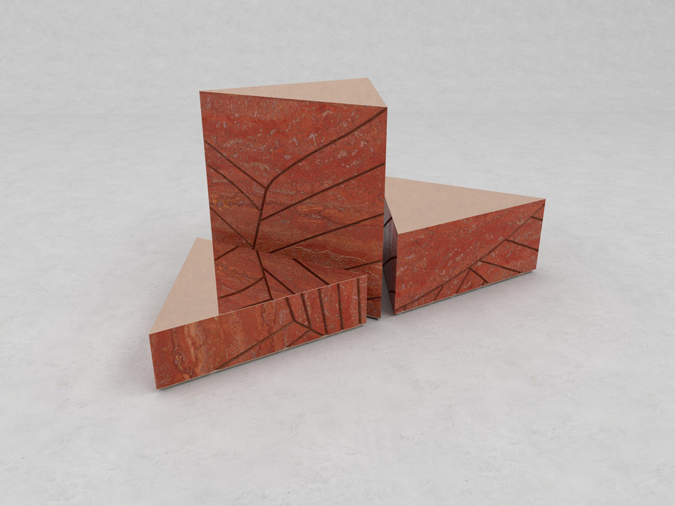 FOGLIE TRAVERTINE RED T60, T25, T15