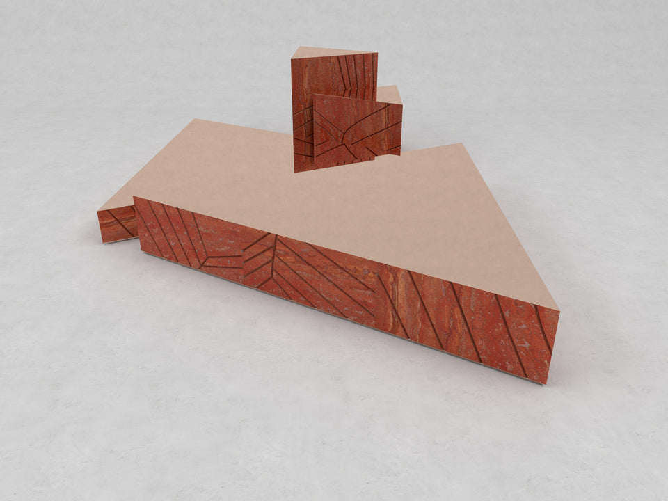 FOGLIE TRAVERTINE RED T60, T40, T15 - 170, T25 - 170
