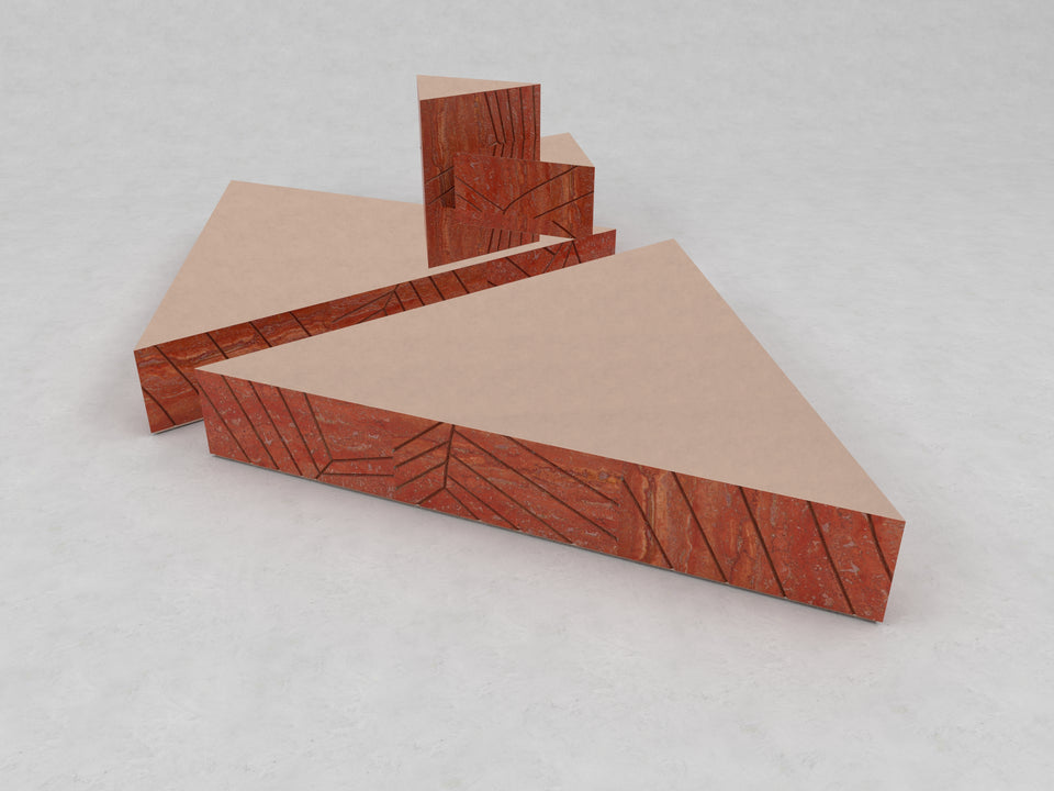 FOGLIE TRAVERTINE RED T60, T40, T25 - 170, T25 - 170