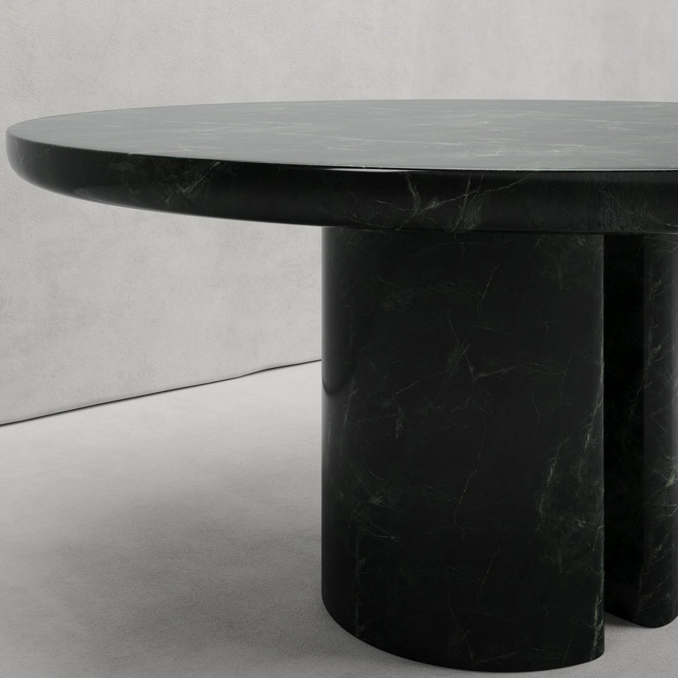 FELISA DINING TABLE IN VERDE MARBLE