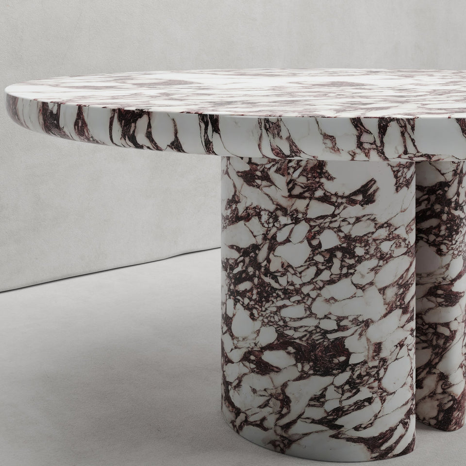 FELISA DINING TABLE IN VIOLA MARBLE