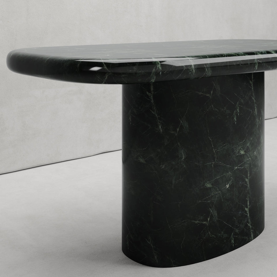 FYAZ DINING TABLE IN VERDE MARBLE