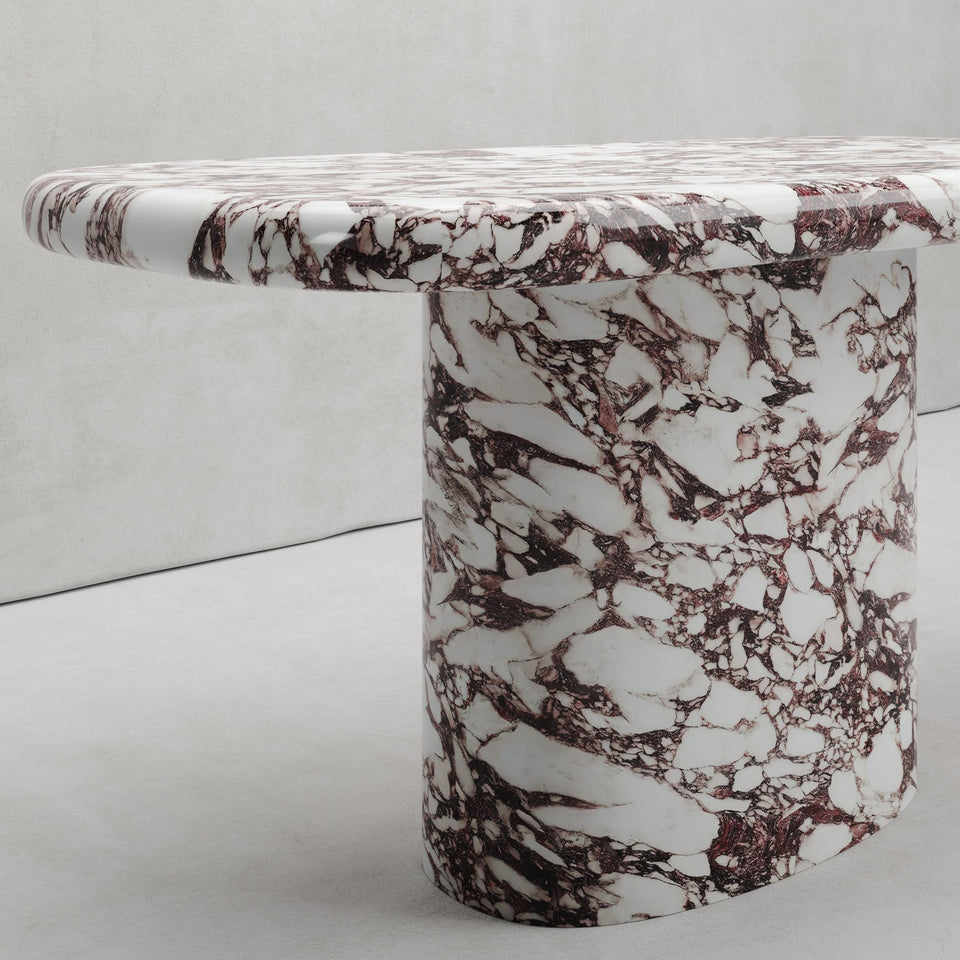 FYAZ DINING TABLE IN VIOLA MARBLE