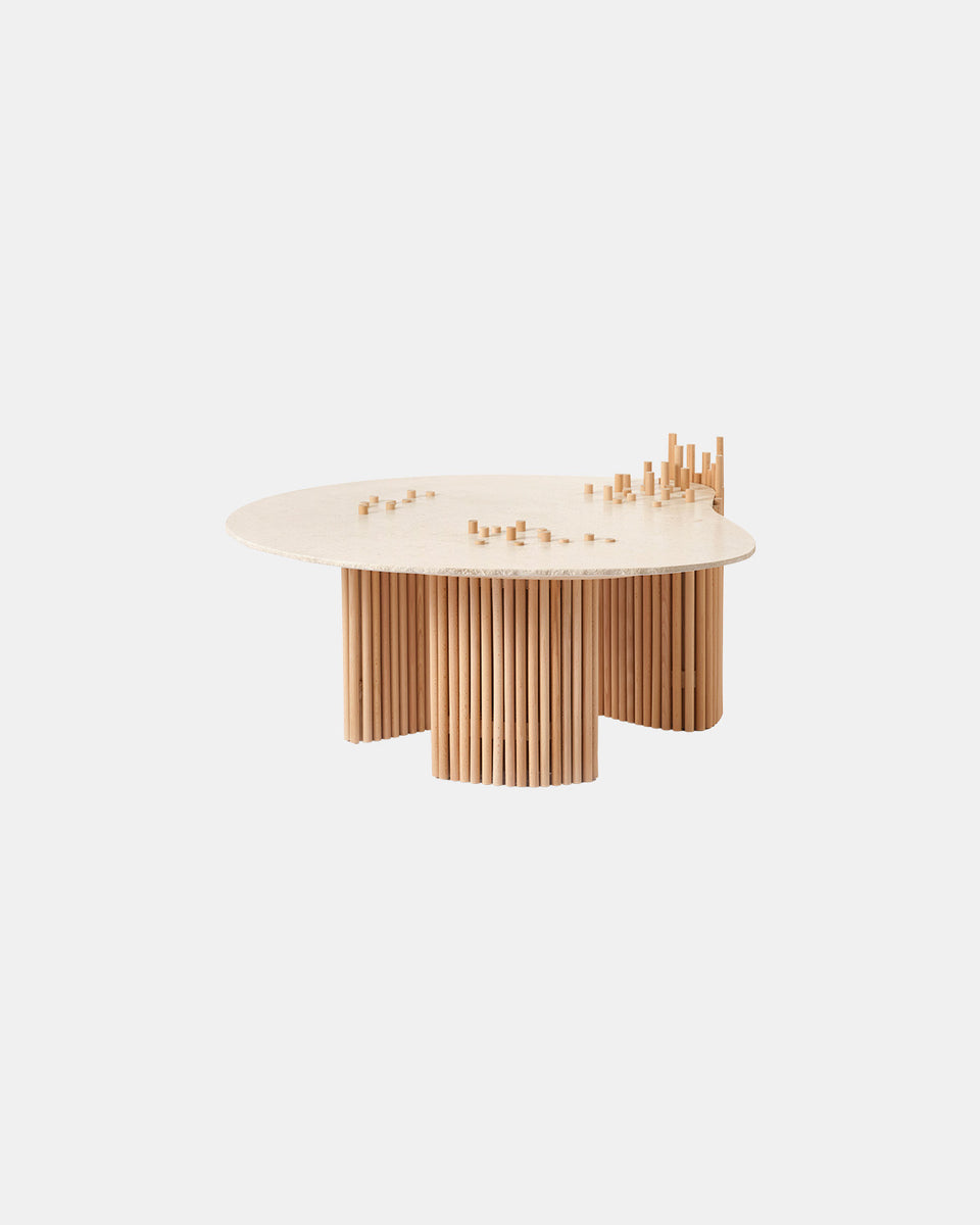 ROSEAUX BOURGOGNE STONE COFFEE TABLE