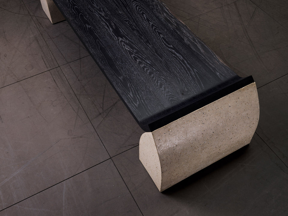 TRAAF SMALL BRUSHED BLACK BENCH