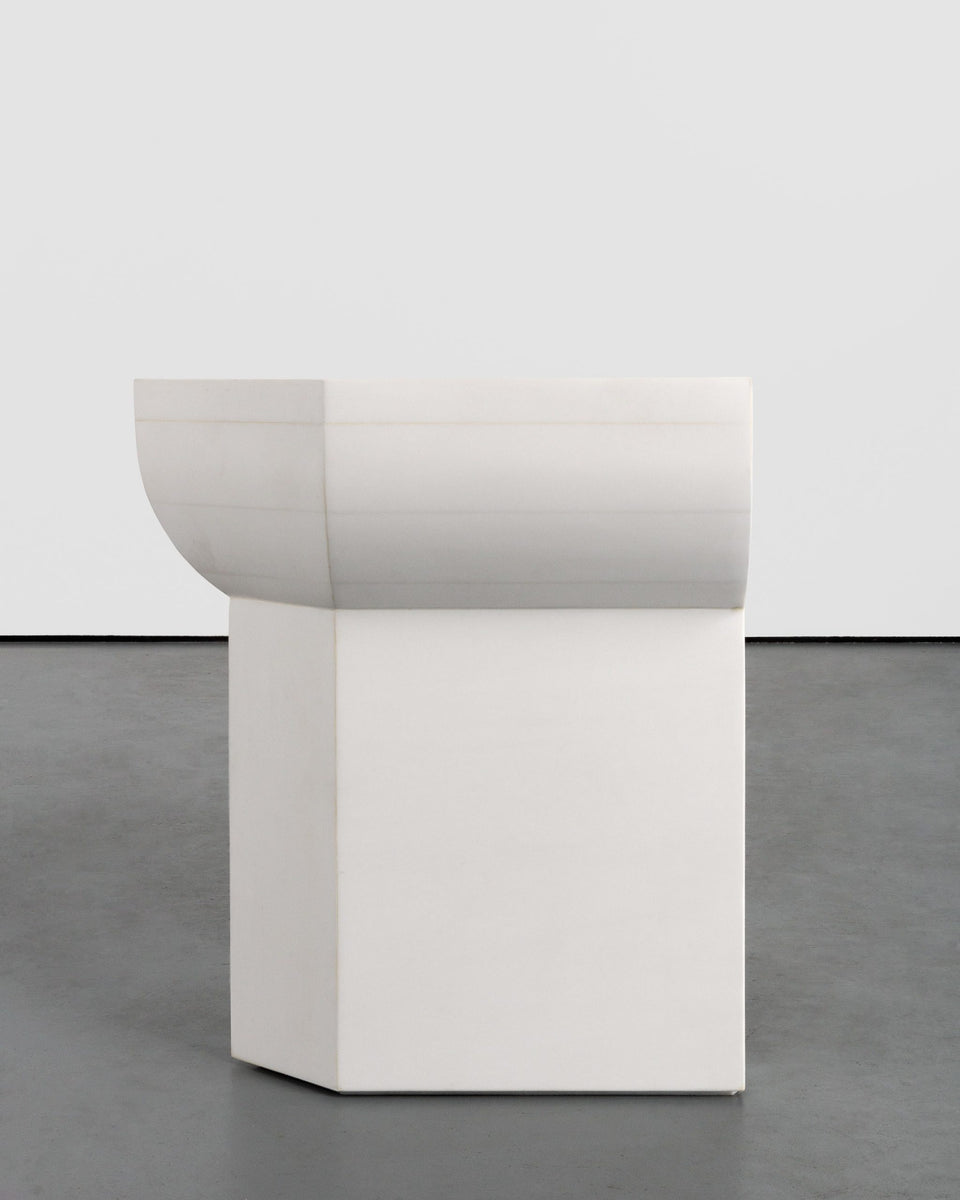 CURIAL WHITE MARBLE ARMCHAIR