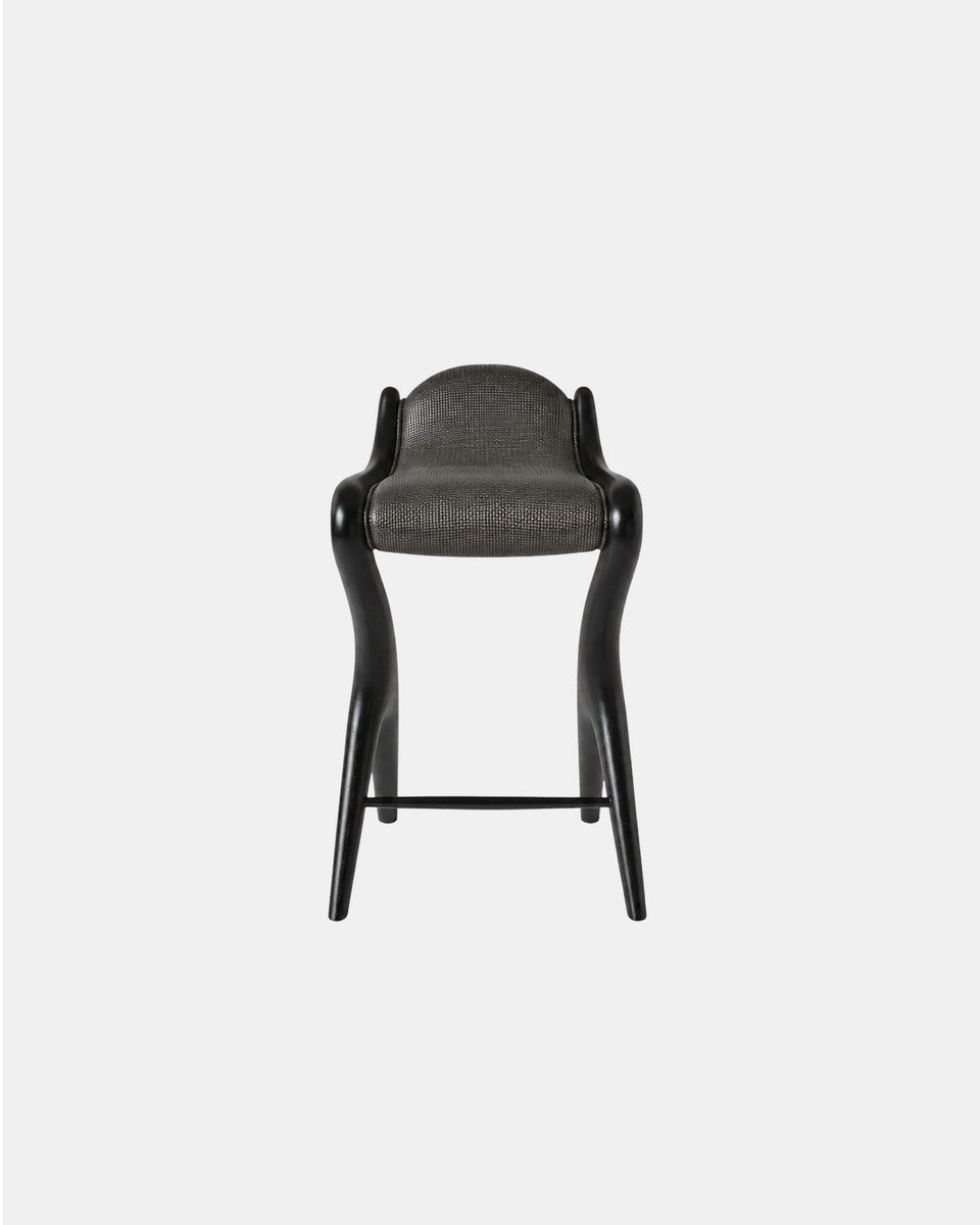 SCULPTED SADDLE SEAT COUNTER STOOL