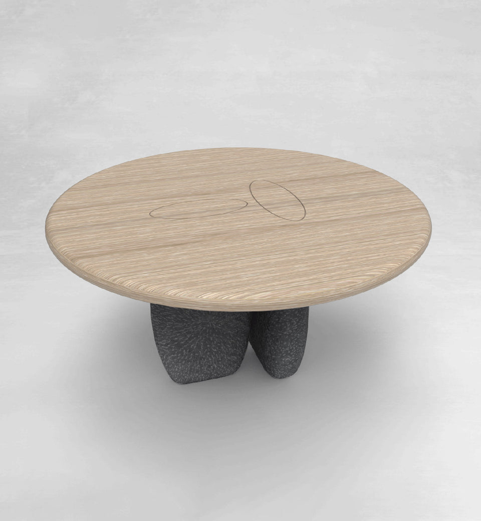 GALET DINING TABLE ROUND STONE LEGS
