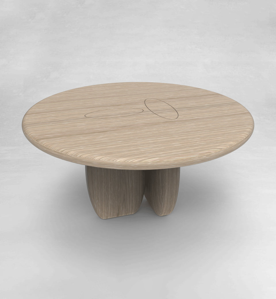 GALET ROUND OAK DINING TABLE SMALL