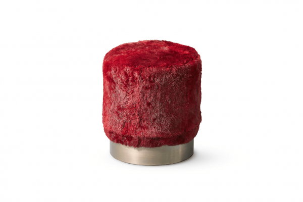 LUNE C FUR STOOL