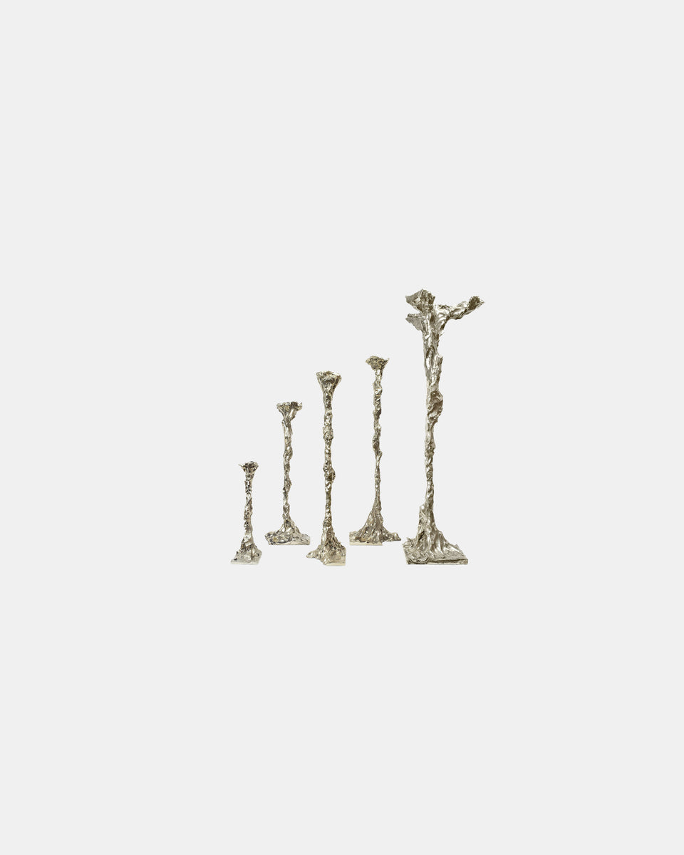 VENDÔME WHITE BRONZE CANDLESTICK