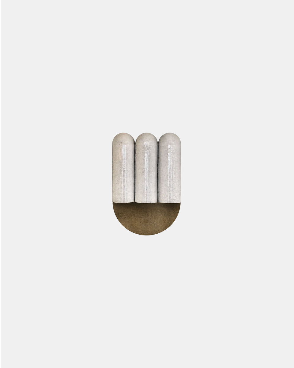RAKU-YAKI TRIPLE SCONCE