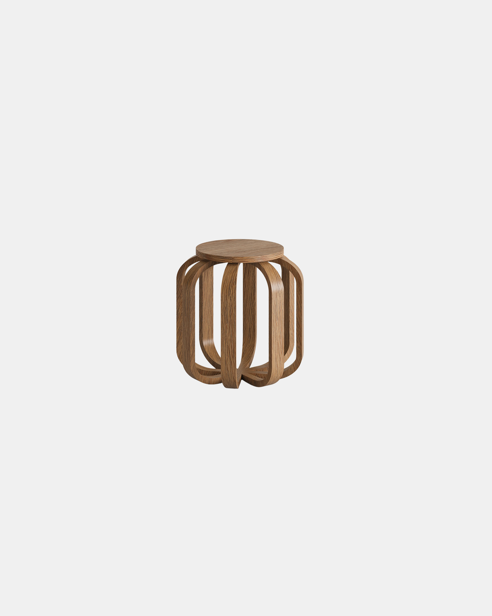 CAGE SOLID OAK STOOL