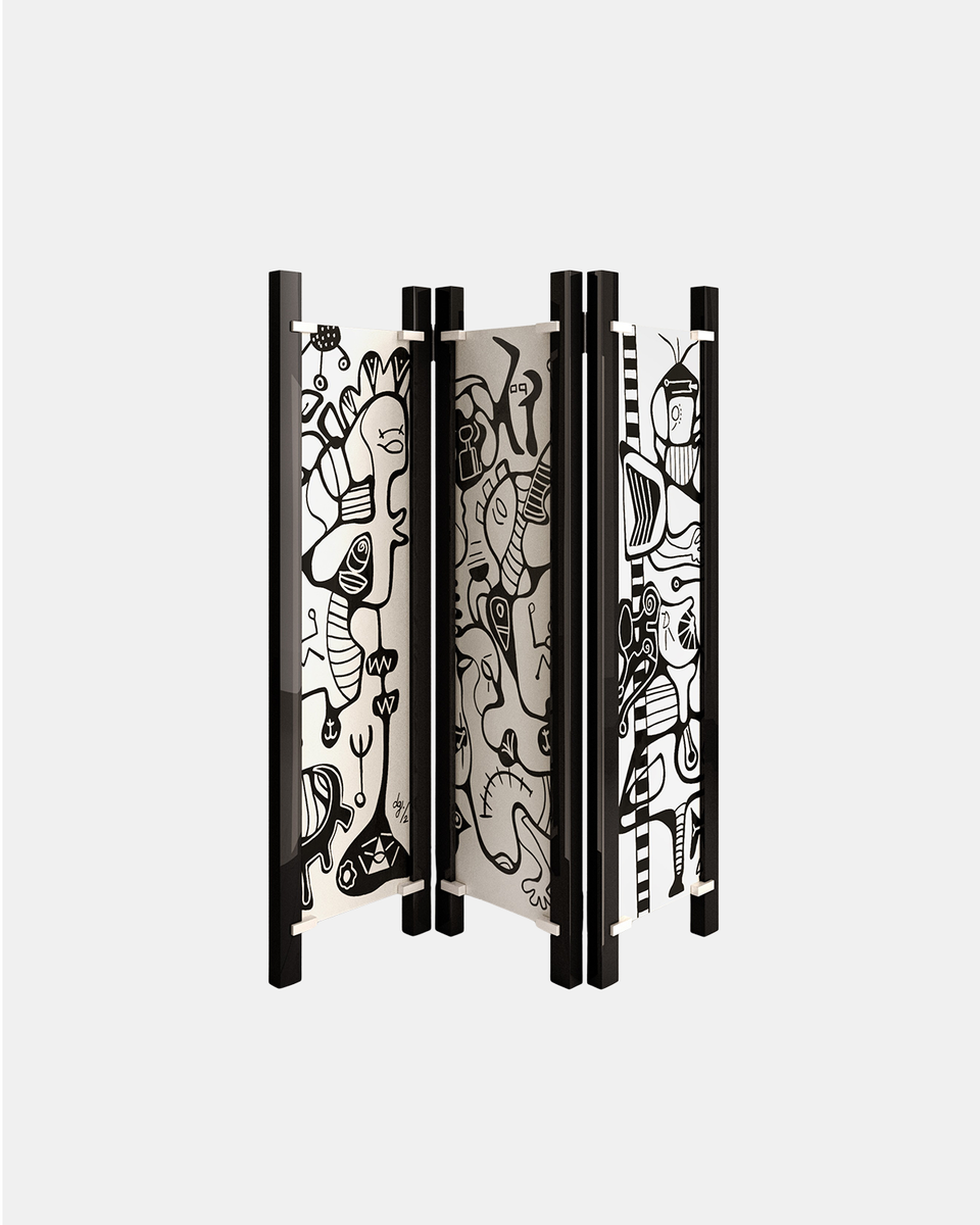 HIDING WITH ART FOLDING SCREEN