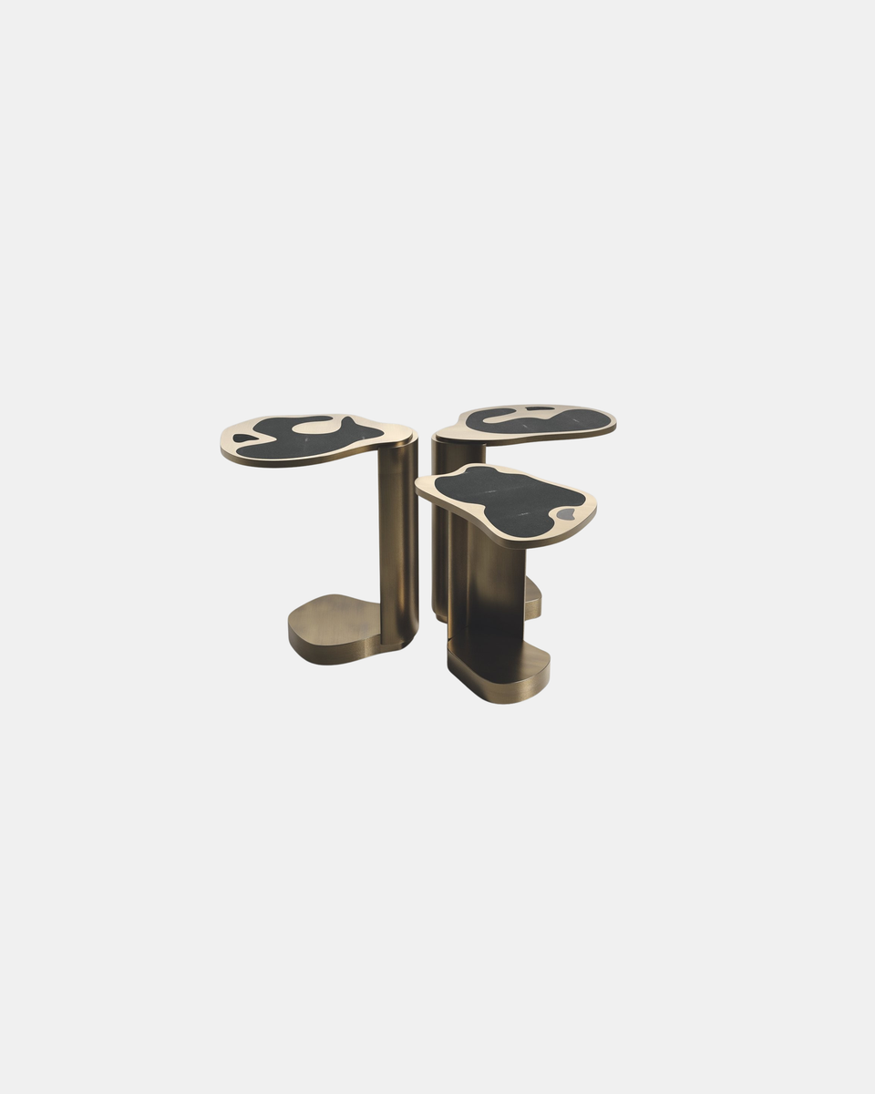MASK BLACK PEN SHELL NESTING SIDE TABLES
