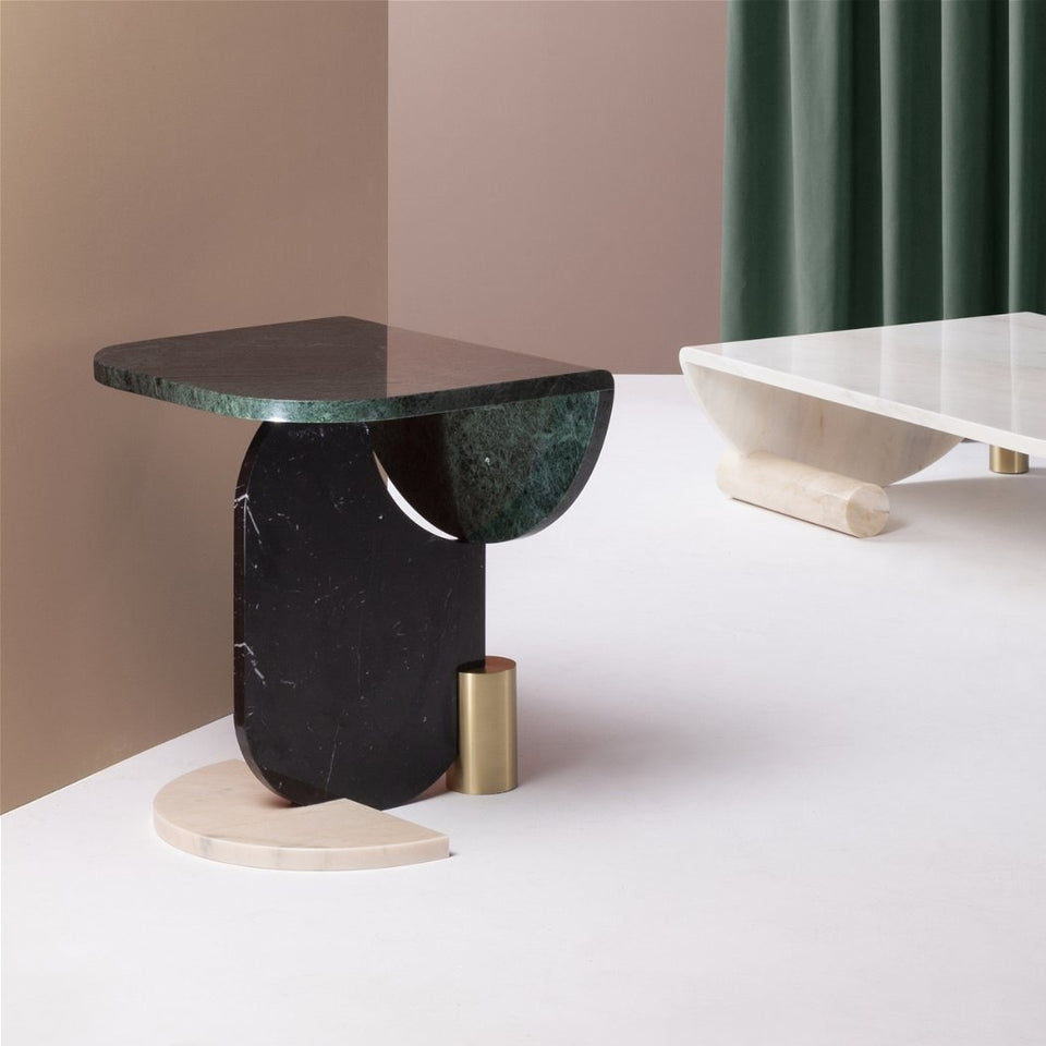 PLAYING GAMES MARBLE SIDE TABLE
